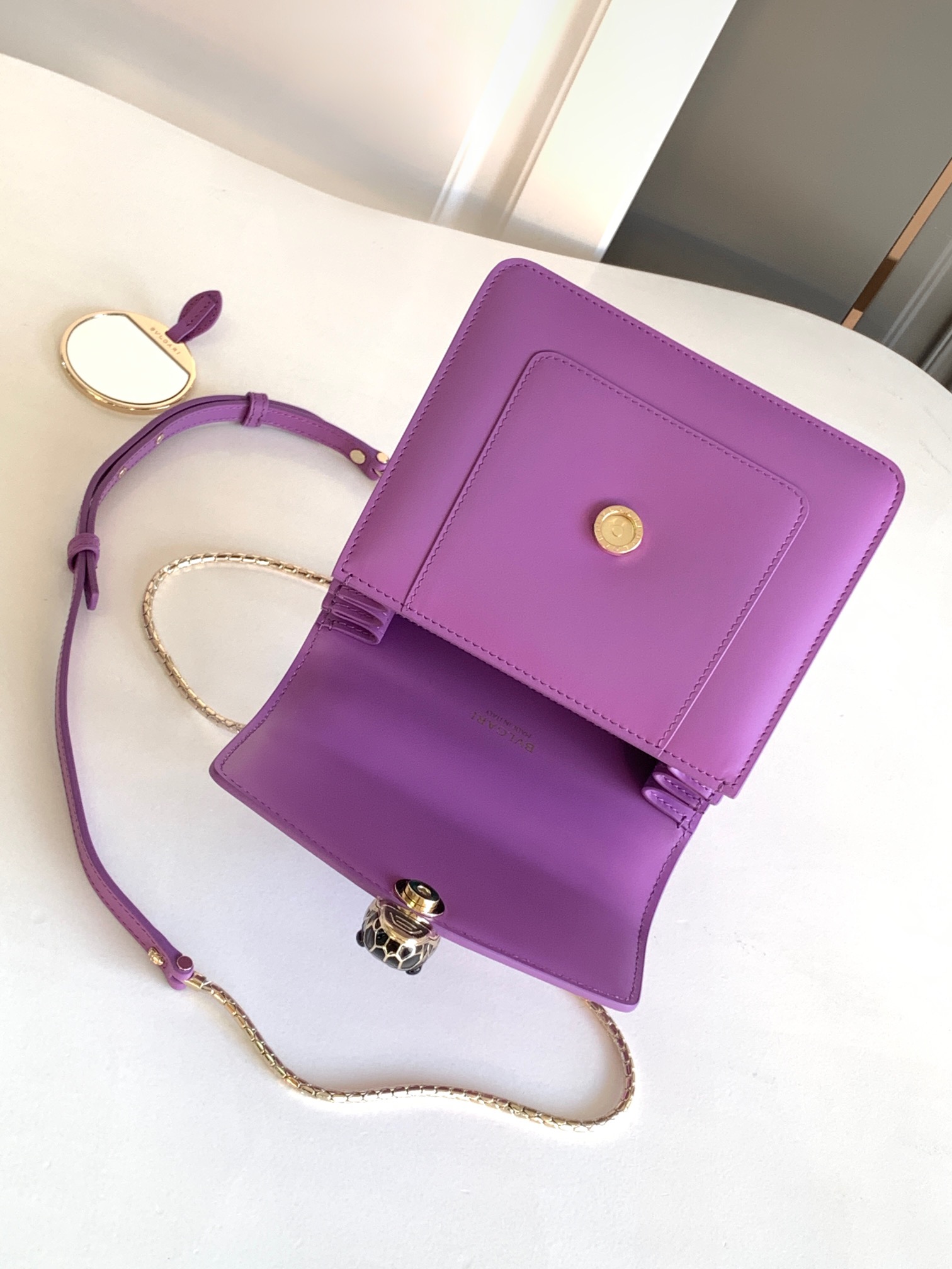 Bvlgari Serpenti Forever Mini Top Handle Purple